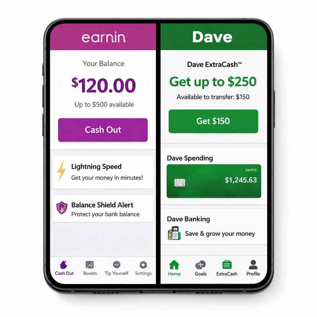 earnin vs dave cash advance